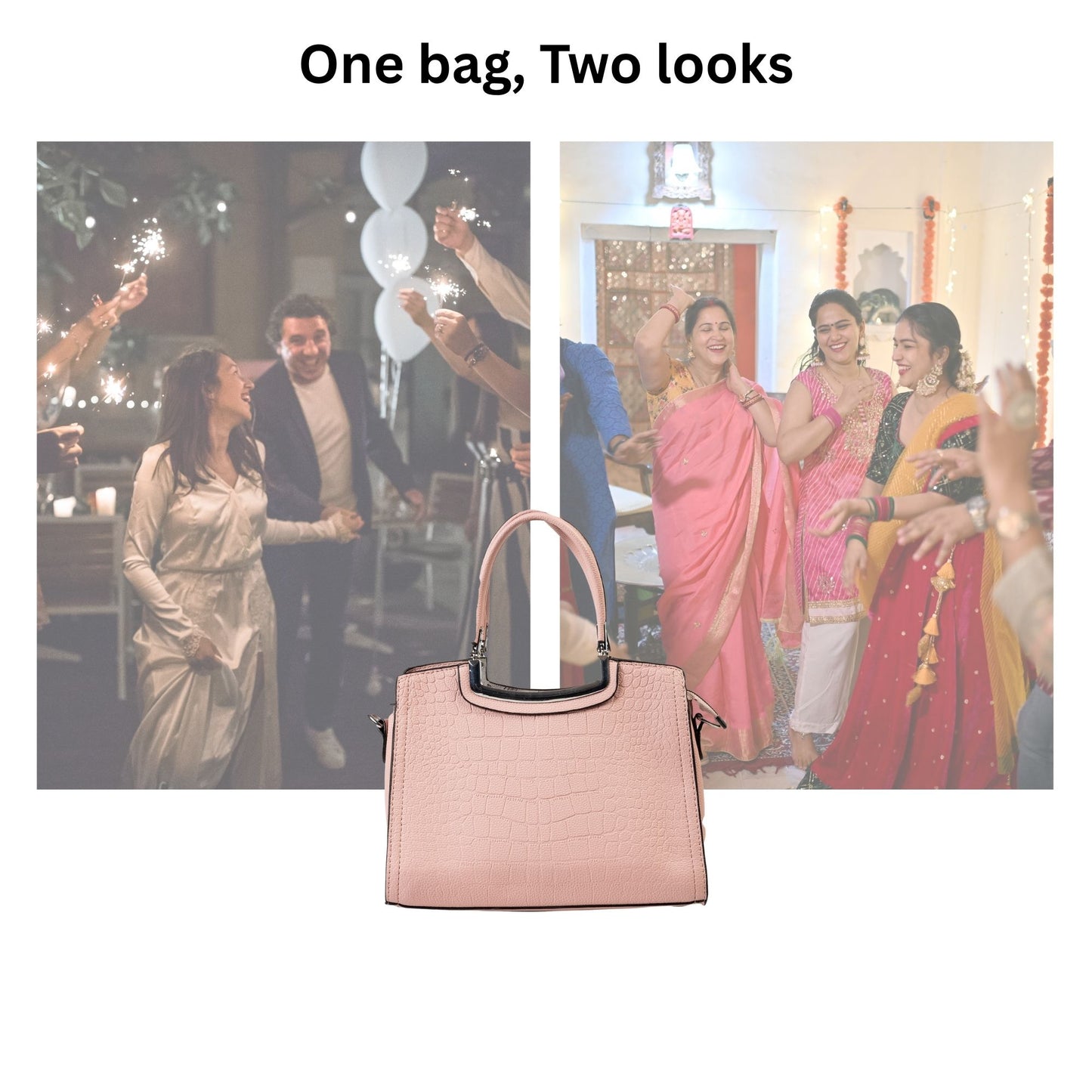 HB144- Elegant Textured Handbag | Premium Quality | Regular Use | Luxury Style | Imported
