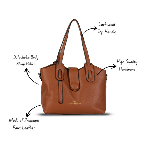 HB139- Elegant Textured Handbag | Premium Quality | Regular Use | Luxury Style | Imported