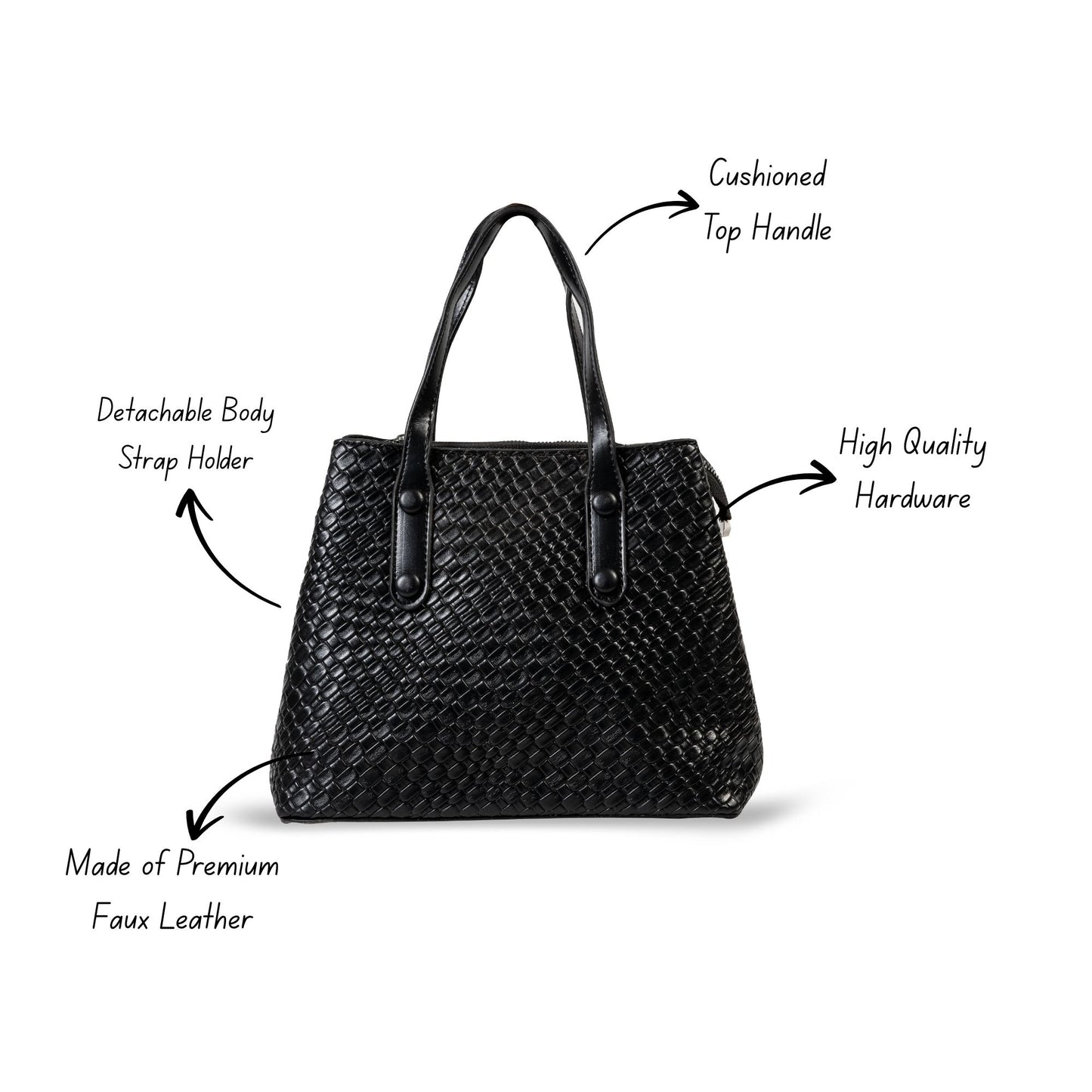 HB145- Elegant Textured Handbag | Premium Quality | Regular Use | Luxury Style | Imported