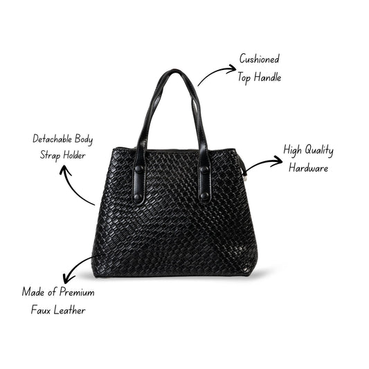 HB145- Elegant Textured Handbag | Premium Quality | Regular Use | Luxury Style | Imported