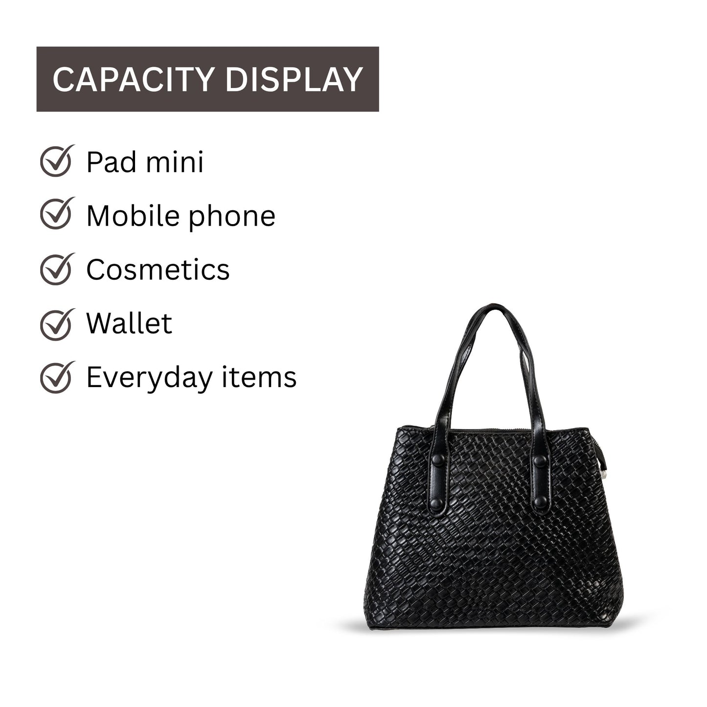 HB145- Elegant Textured Handbag | Premium Quality | Regular Use | Luxury Style | Imported