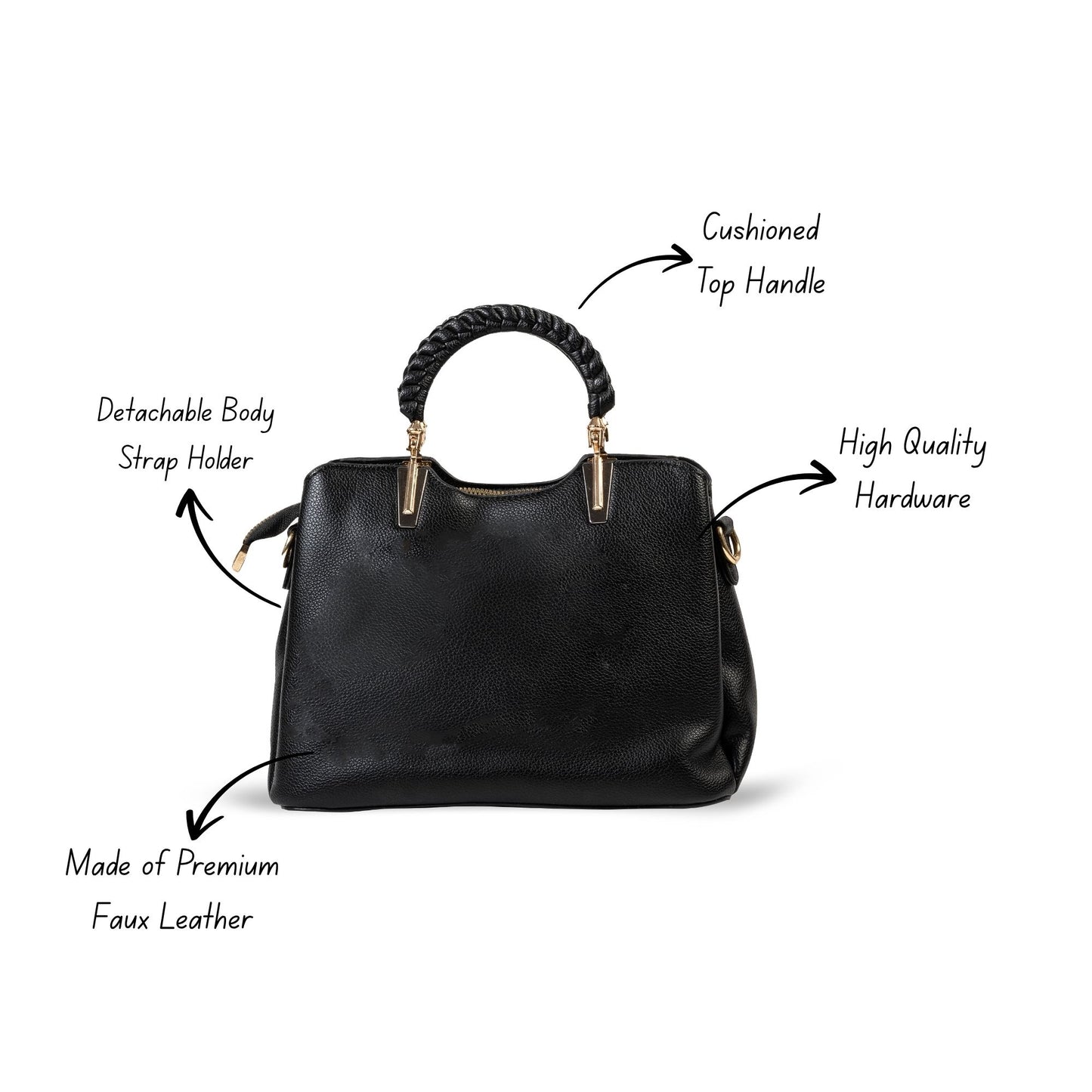 HB146- Elegant Textured Handbag | Premium Quality | Regular Use | Luxury Style | Imported