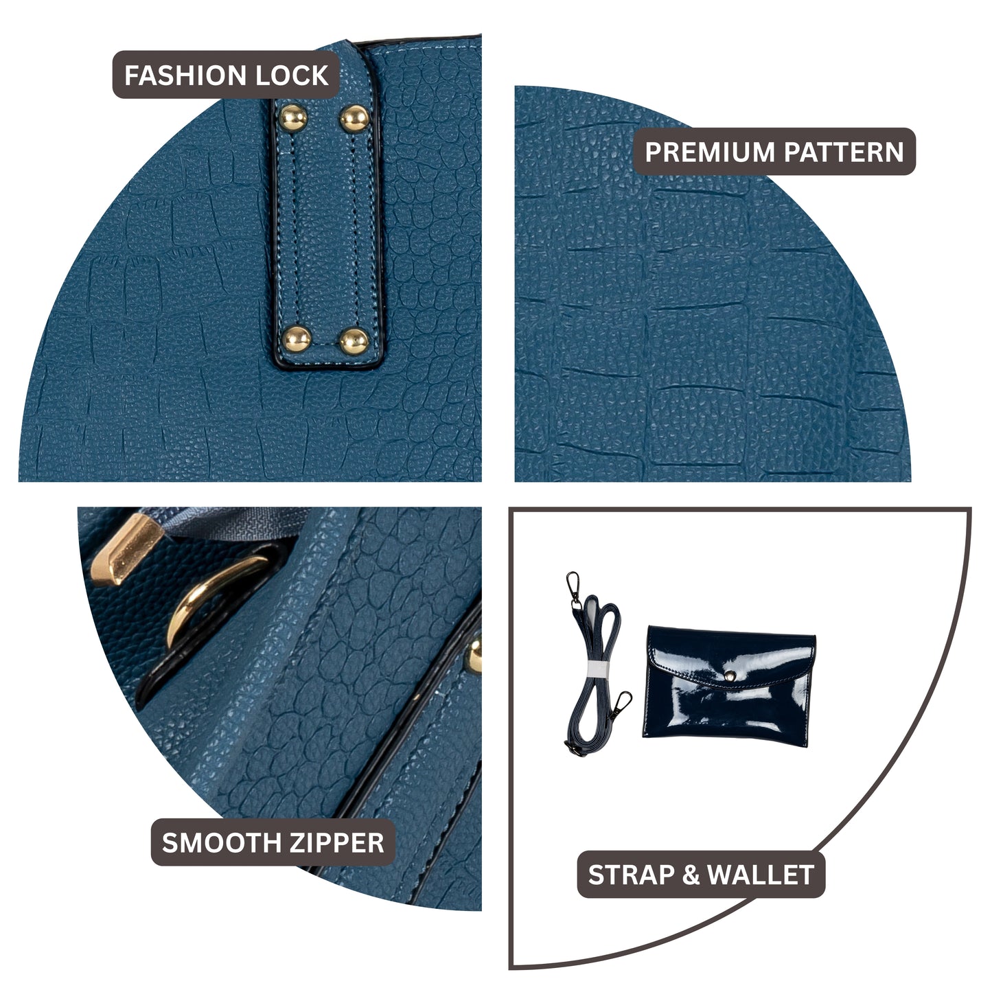 Elegant Textured Handbag – HB101 | Premium Quality | Regular Use | Luxury Style | Imported