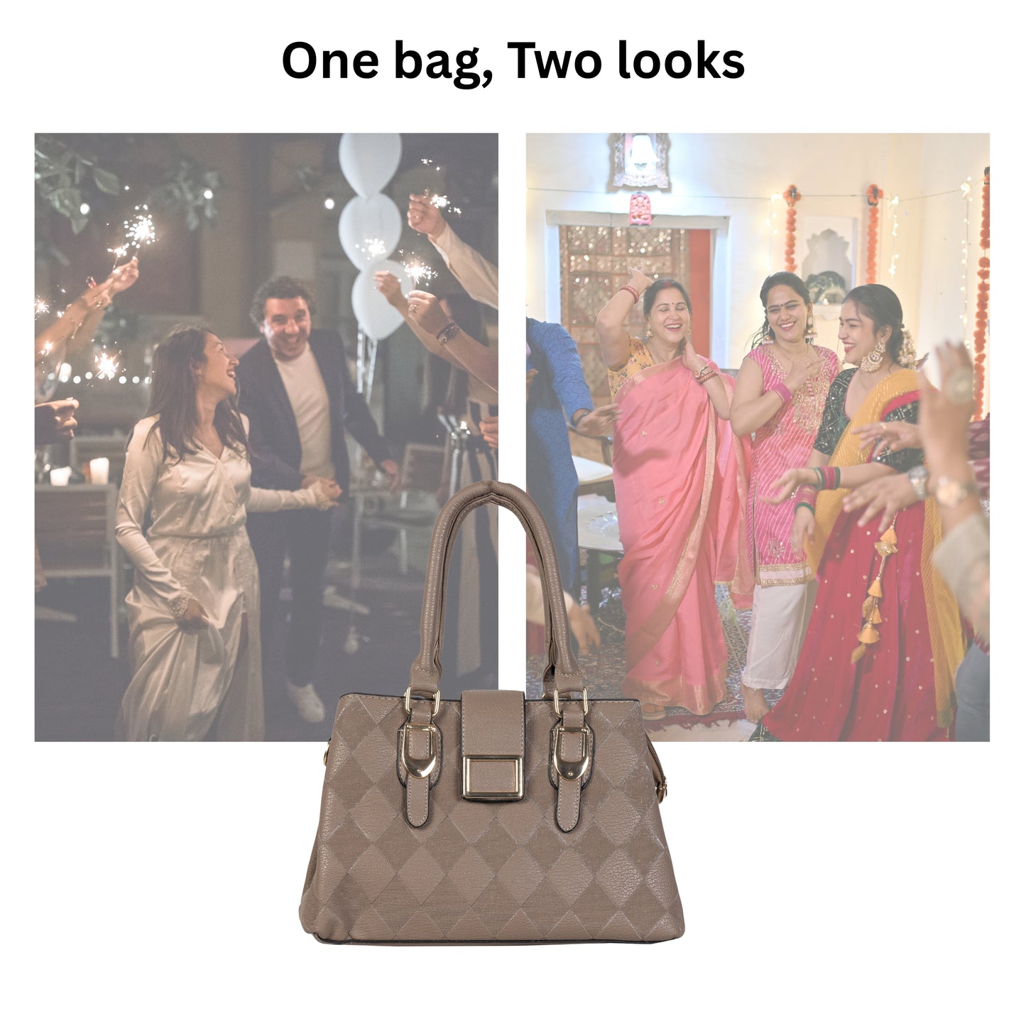 HB107 - Elegant Textured Handbag | Premium Quality | Regular Use | Luxury Style | Imported