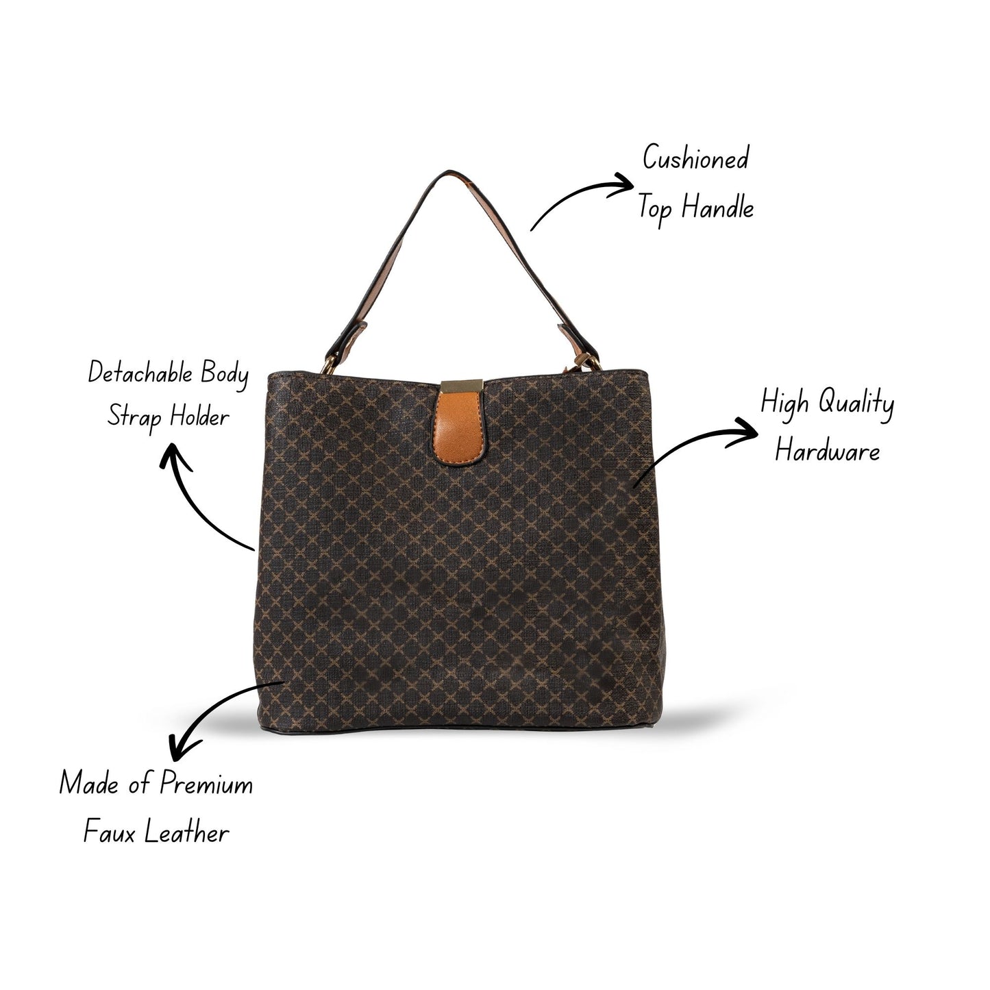 HB147- Elegant Textured Handbag | Premium Quality | Regular Use | Luxury Style | Imported
