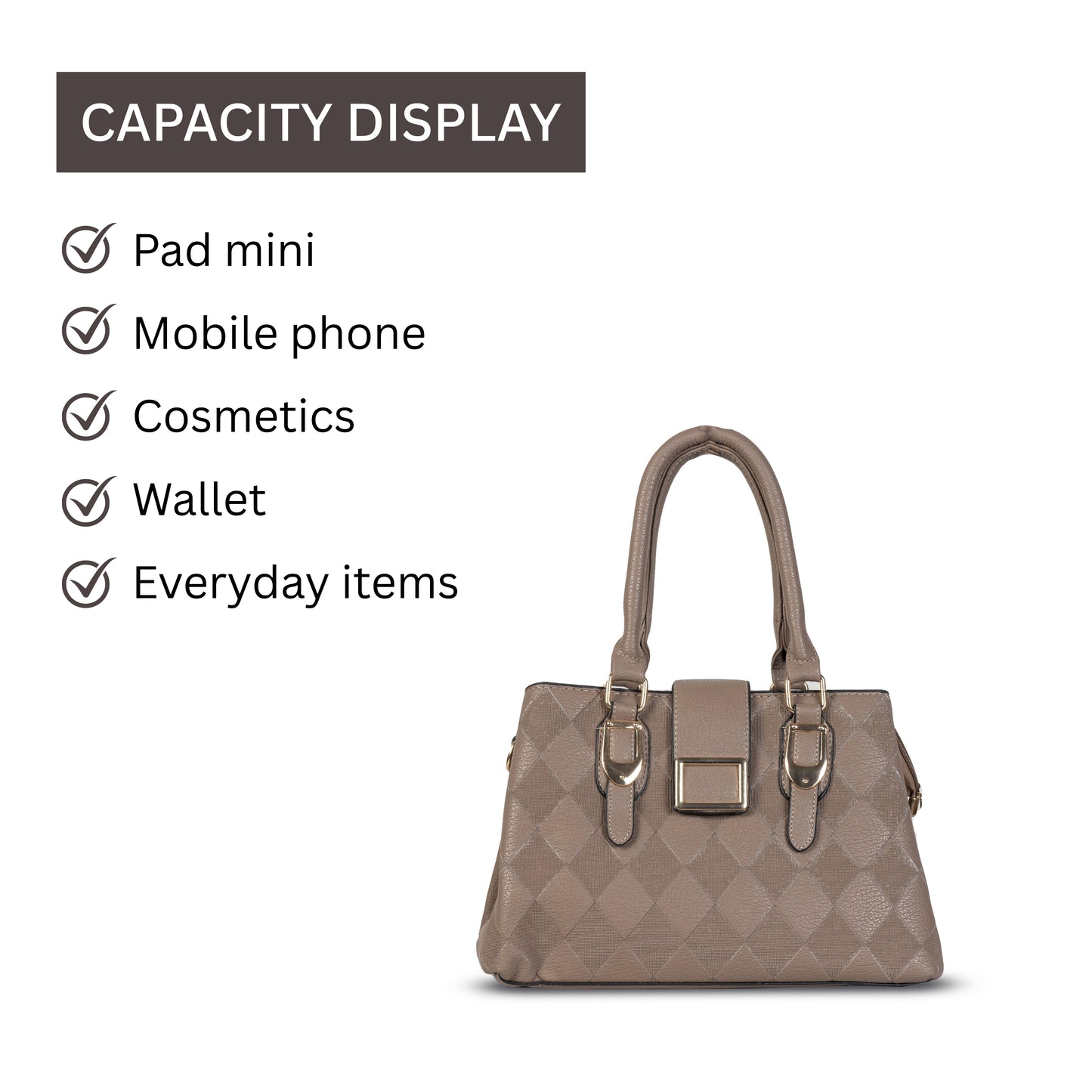 HB107 - Elegant Textured Handbag | Premium Quality | Regular Use | Luxury Style | Imported