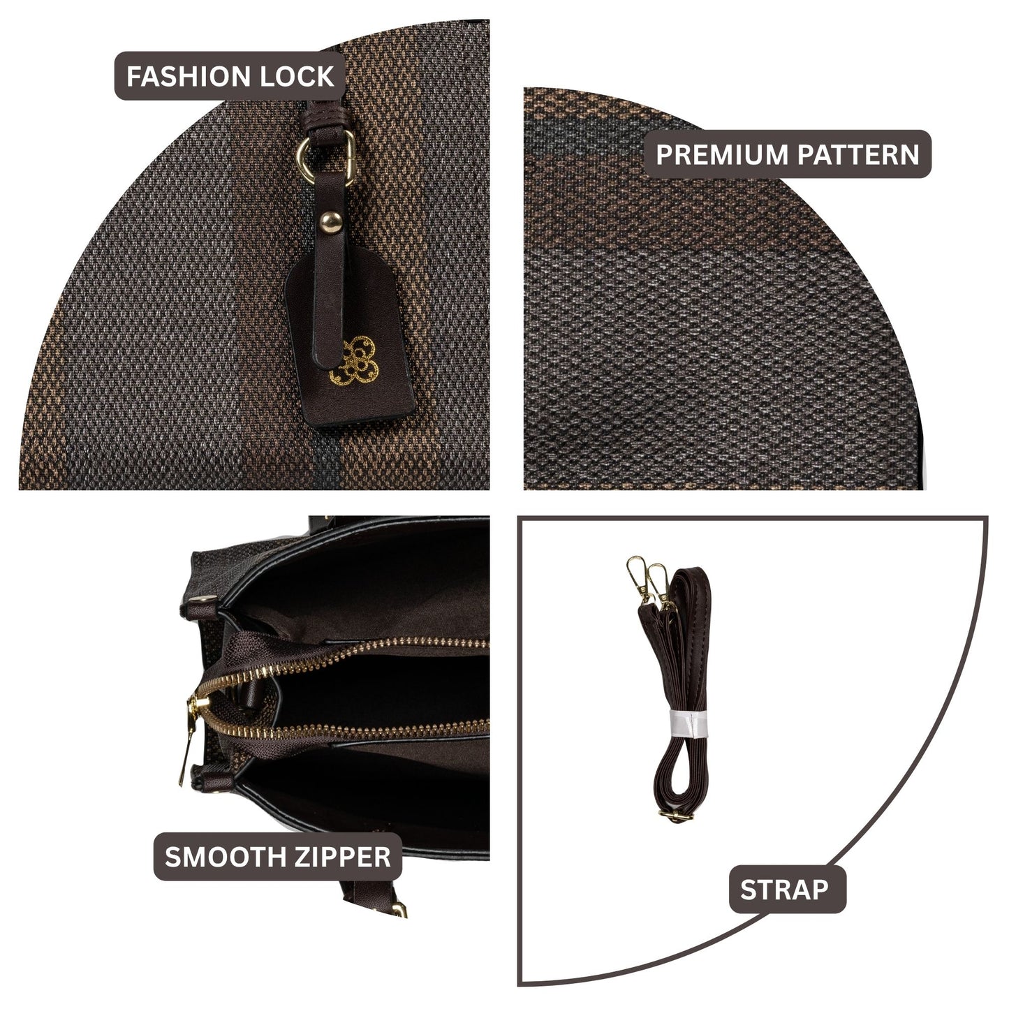 HB141- Elegant Textured Handbag | Premium Quality | Regular Use | Luxury Style | Imported