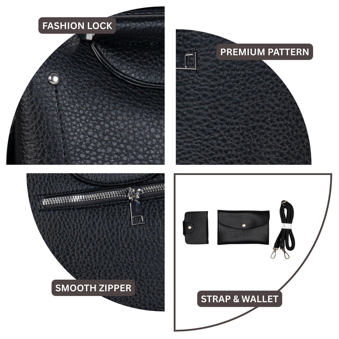 HB109 - Elegant Textured Handbag | Premium Quality | Regular Use | Luxury Style | Imported