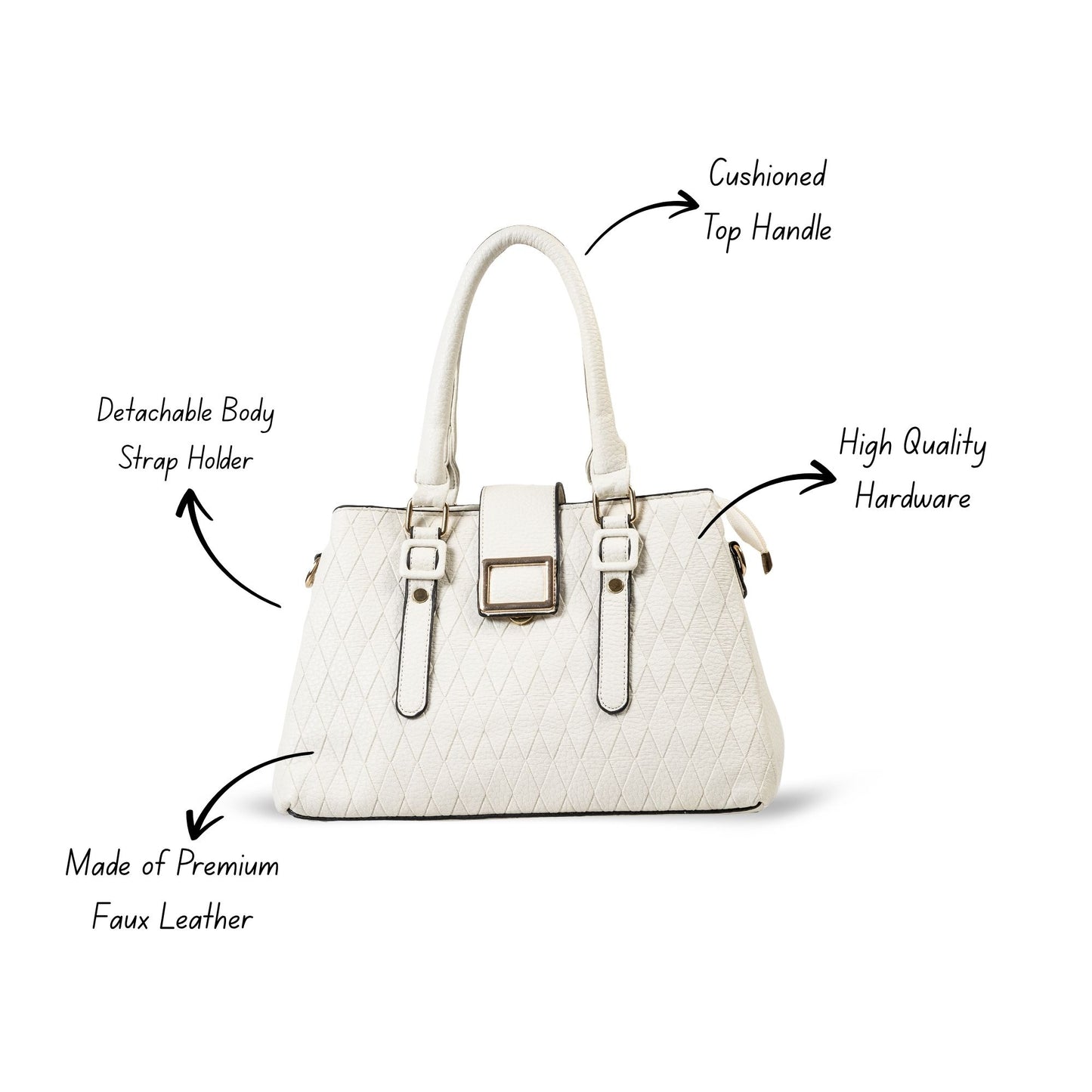 HB149- Elegant Textured Handbag | Premium Quality | Regular Use | Luxury Style | Imported