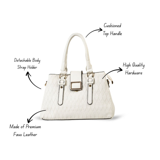 HB149- Elegant Textured Handbag | Premium Quality | Regular Use | Luxury Style | Imported