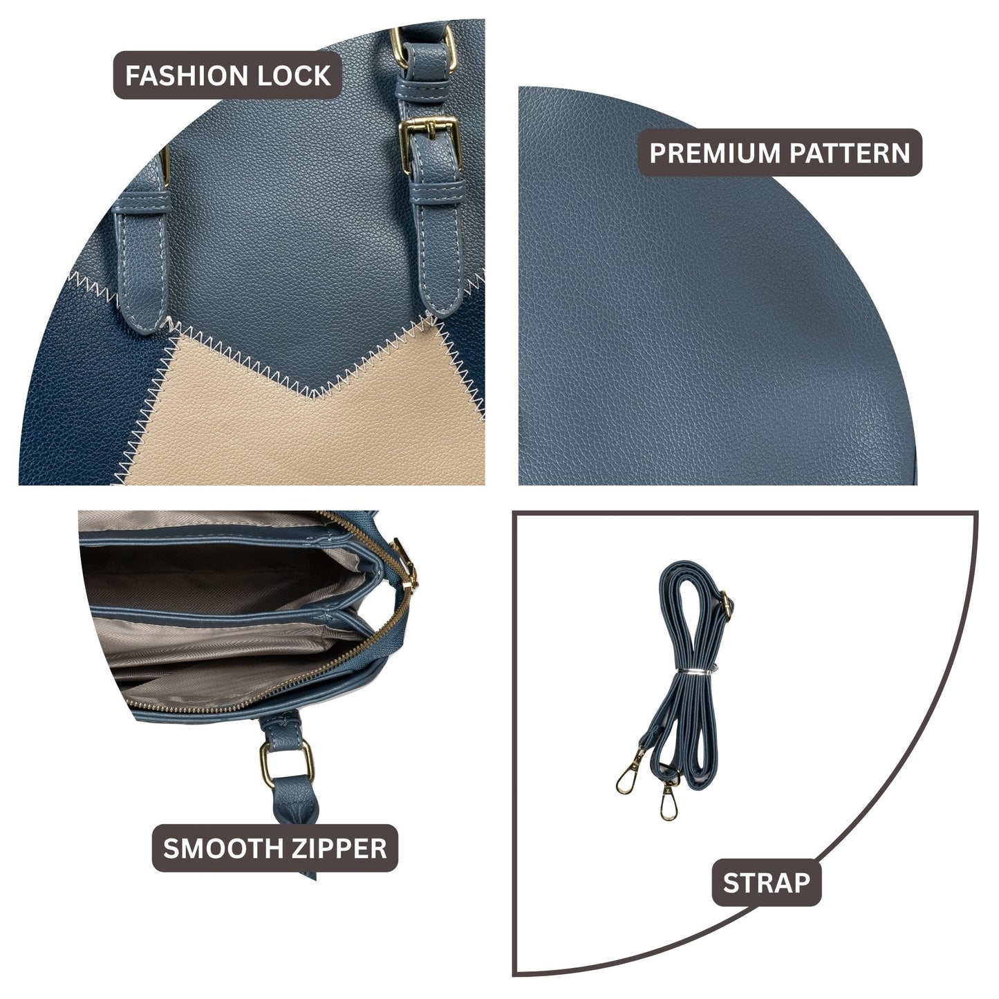 HB150- Elegant Textured Handbag | Premium Quality | Regular Use | Luxury Style | Imported