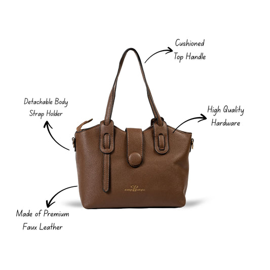 HB151- Elegant Textured Handbag | Premium Quality | Regular Use | Luxury Style | Imported