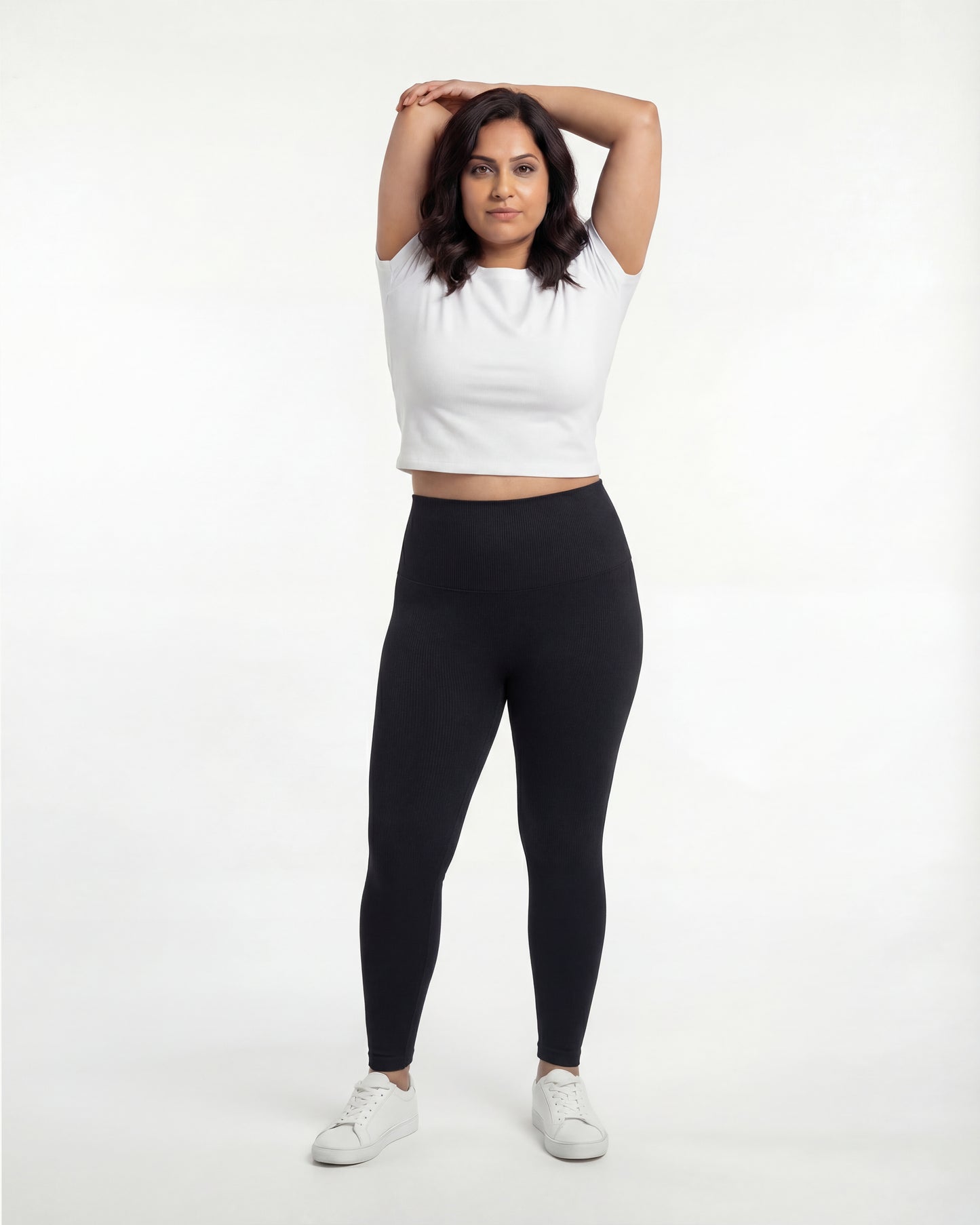 Black High Waist Leggings for Women | Stretchable, Breathable, Soft Fabric | All-Day Comfort Activewear Pants