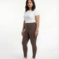 Brown High Waist Leggings for Women | Stretchable, Breathable, Soft Fabric | All-Day Comfort Activewear Pants