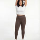 Brown High Waist Leggings for Women | Stretchable, Breathable, Soft Fabric | All-Day Comfort Activewear Pants