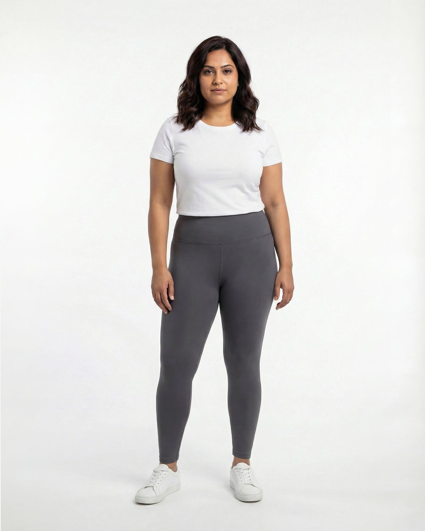 Grey High Waist Leggings for Women | Stretchable, Breathable, Soft Fabric | All-Day Comfort Activewear Pants