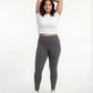 Grey High Waist Leggings for Women | Stretchable, Breathable, Soft Fabric | All-Day Comfort Activewear Pants