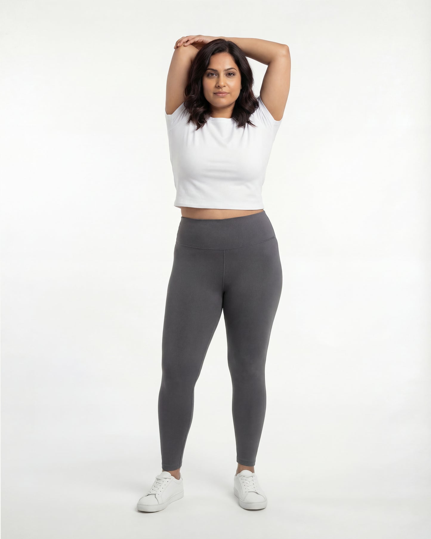 Grey High Waist Leggings for Women | Stretchable, Breathable, Soft Fabric | All-Day Comfort Activewear Pants