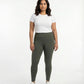 Olive Green - High Waist Leggings for Women | Stretchable, Breathable, Soft Fabric | All-Day Comfort Activewear Pants