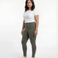 Olive Green - High Waist Leggings for Women | Stretchable, Breathable, Soft Fabric | All-Day Comfort Activewear Pants