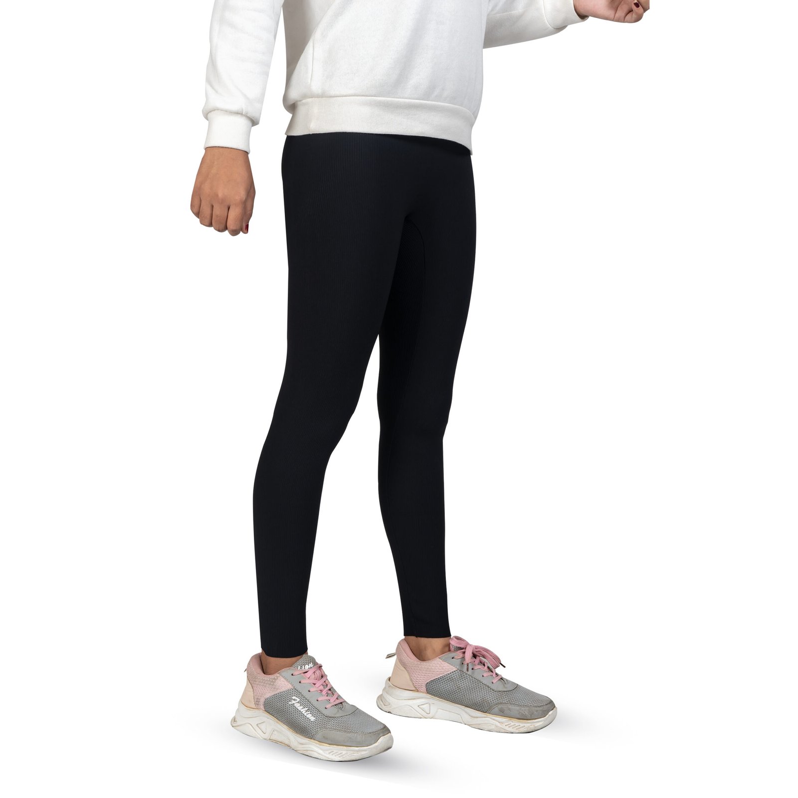 Black Stipe Women's Leggings - Elastic, Skin-Friendly, Fashionable & Comfortable Bottom Wear - Image 3