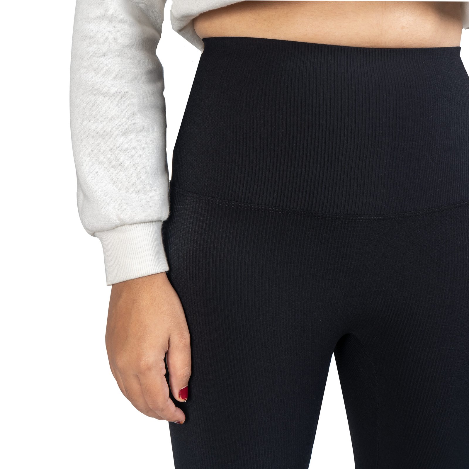 Black Stipe Women's Leggings - Elastic, Skin-Friendly, Fashionable & Comfortable Bottom Wear - Image 4