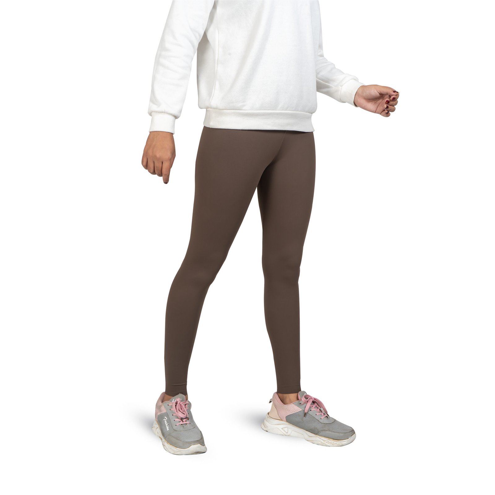 Brown Stipe Women's Leggings - Elastic, Skin-Friendly, Fashionable & Comfortable Bottom Wear - Image 2