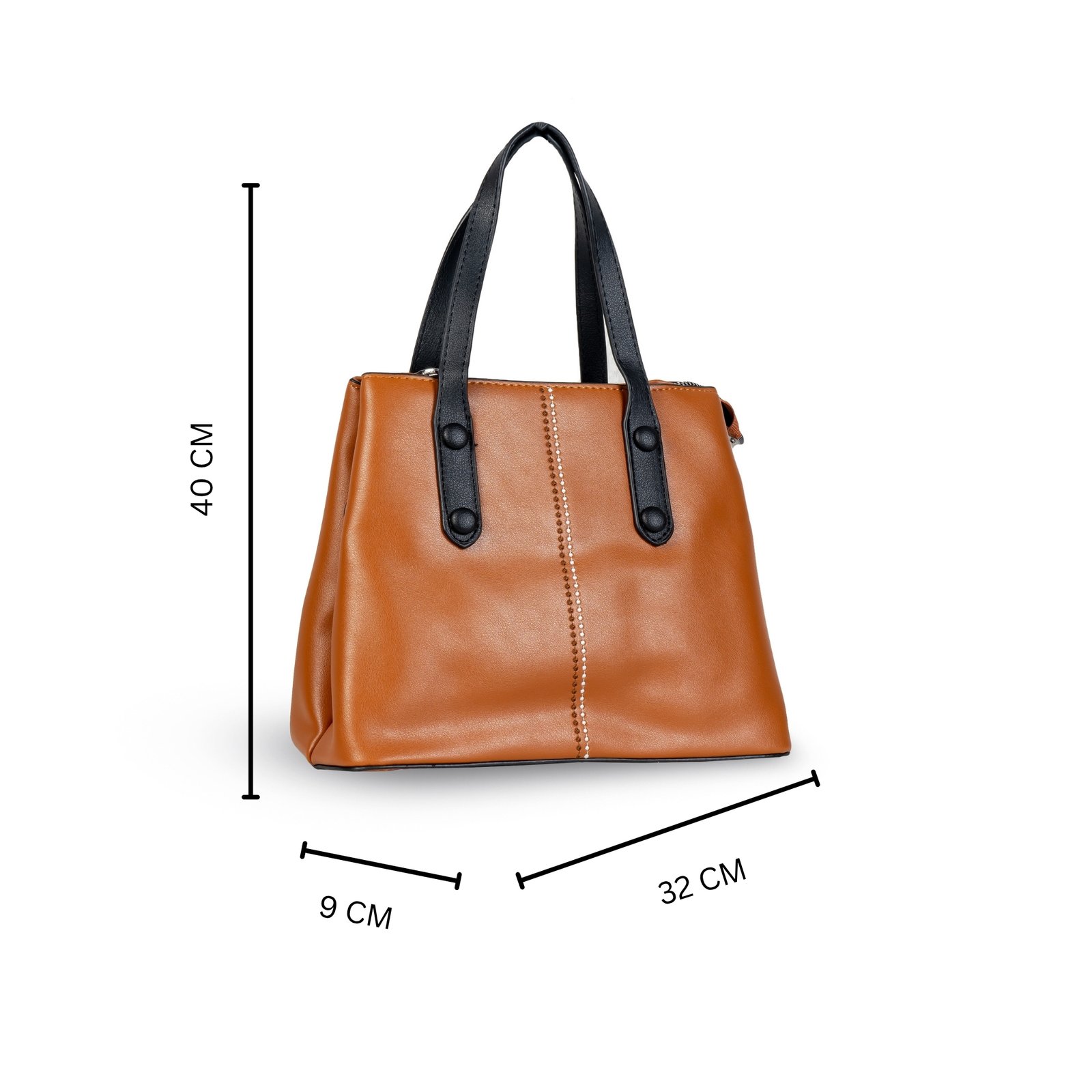 FIRSTGLOW Premium Pebble-Texture Everyday Handbag with Dual Handles – Tan - Image 4