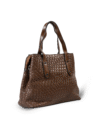 FIRSTGLOW Classic Textured Leatherette Handbag with Dual Handles – Rich Cocoa Finish