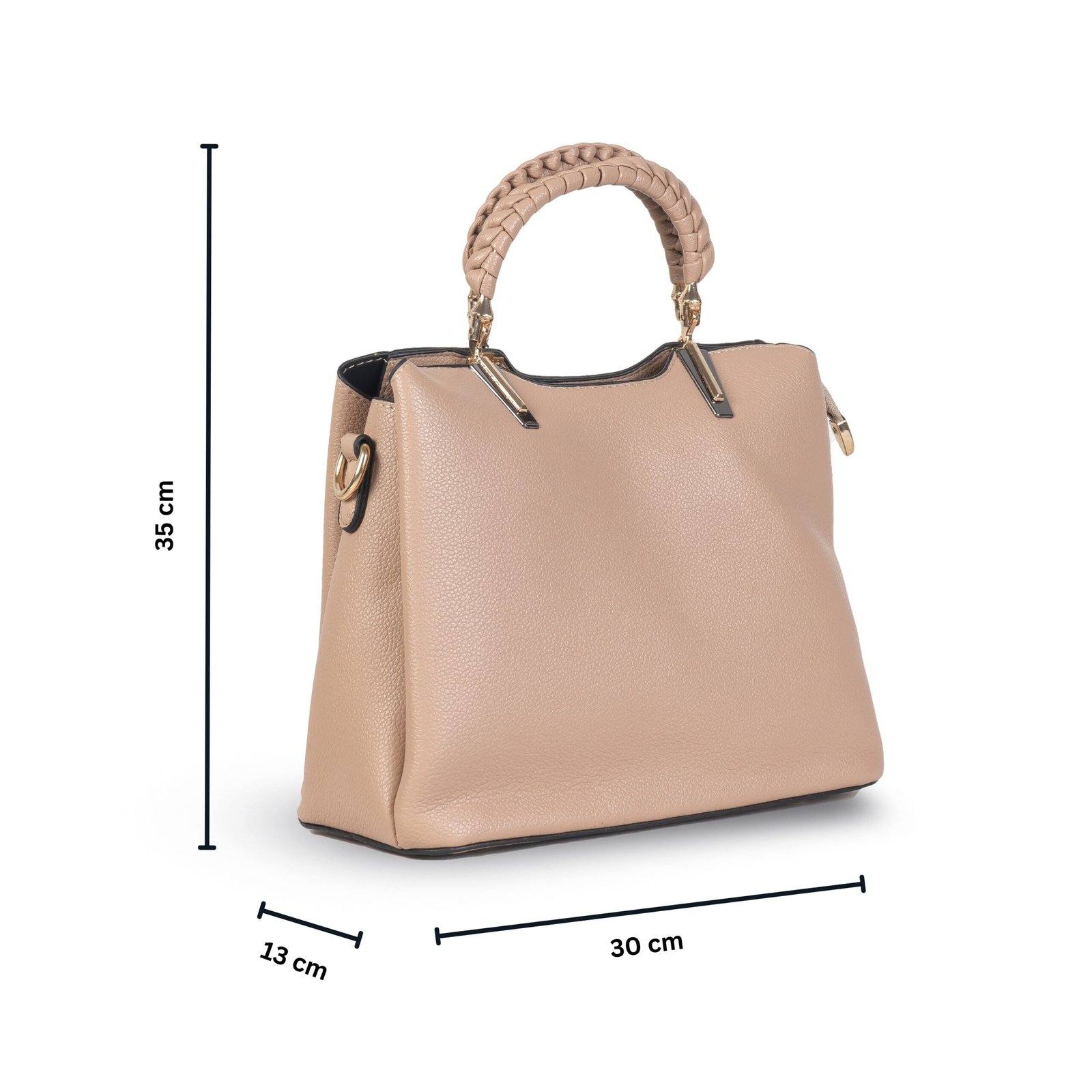 FIRSTGLOW Elegant Dual-Tone Harmony Tote – Blush Pearl - Image 2