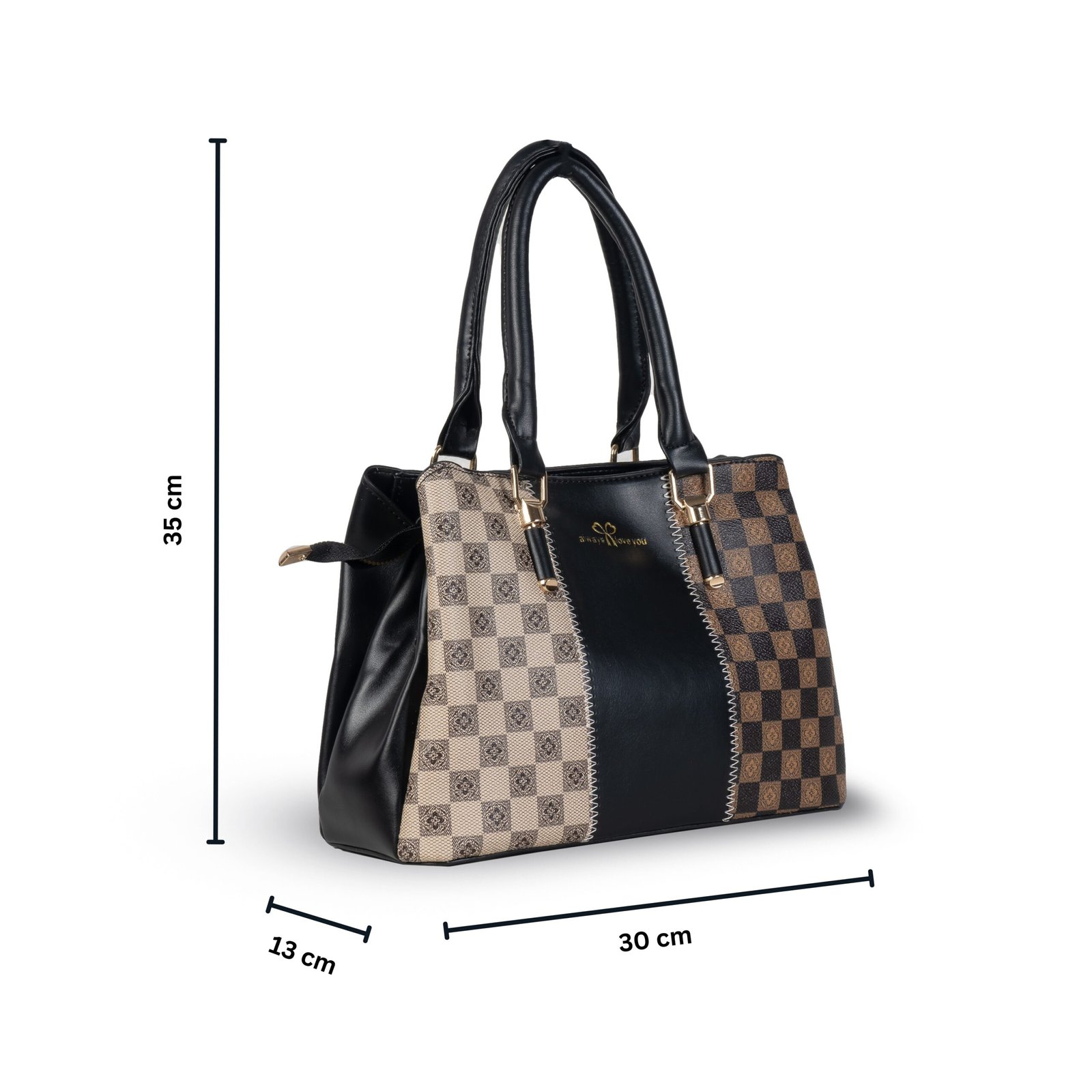 FIRSTGLOW Checkered Elegance Handbag – Urban Chic - Image 2