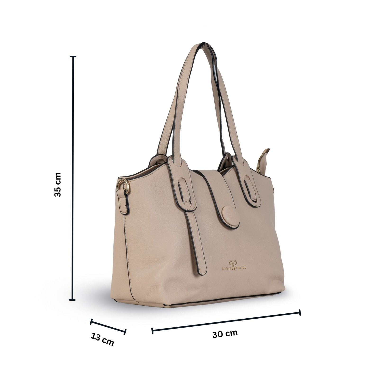 FIRSTGLOW Elegant Leatherette Handbag – Silver Mist - Image 2