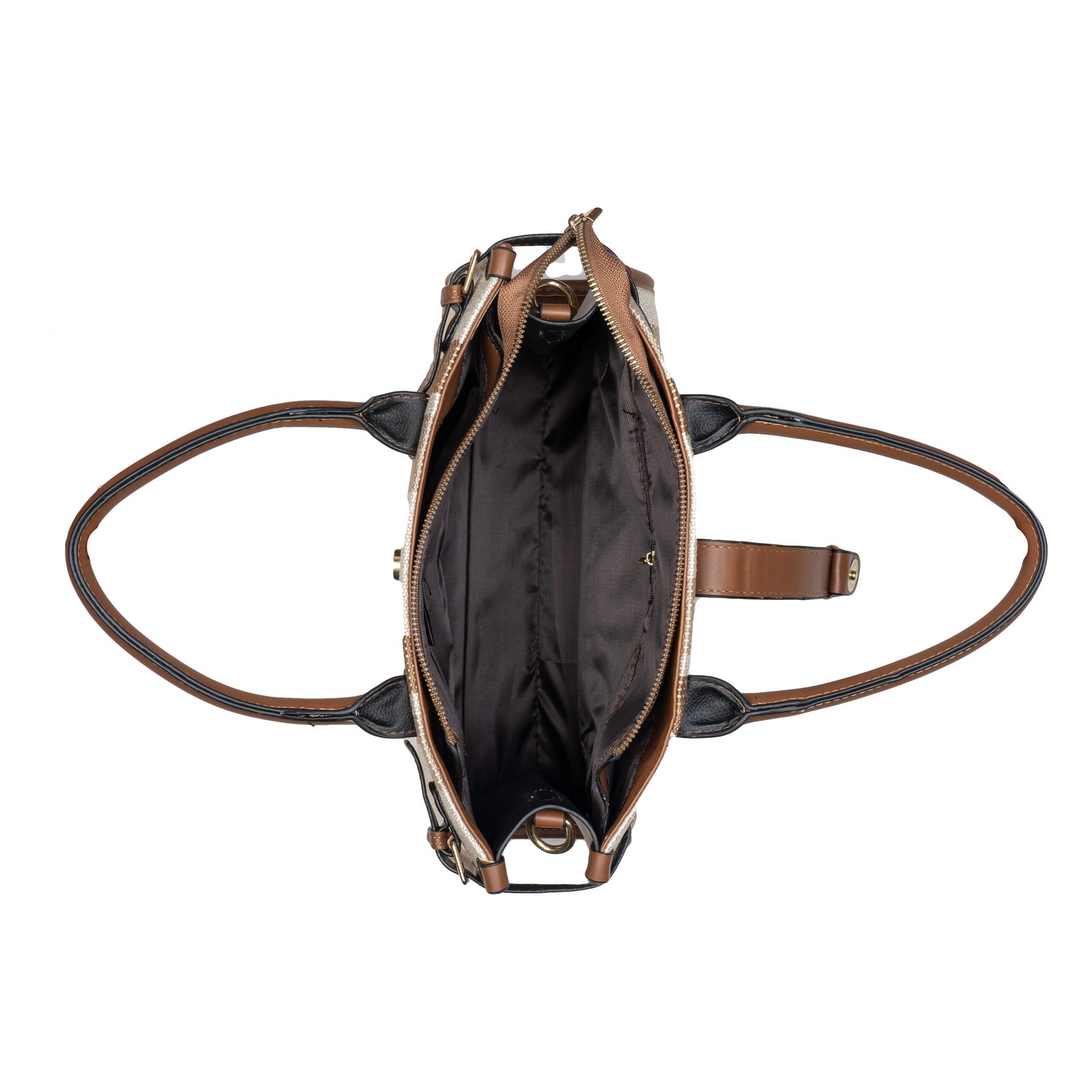 FIRSTGLOW Classic Woven Texture Handbag with Premium Leatherette Trim – Caramel Sandstone - Image 7