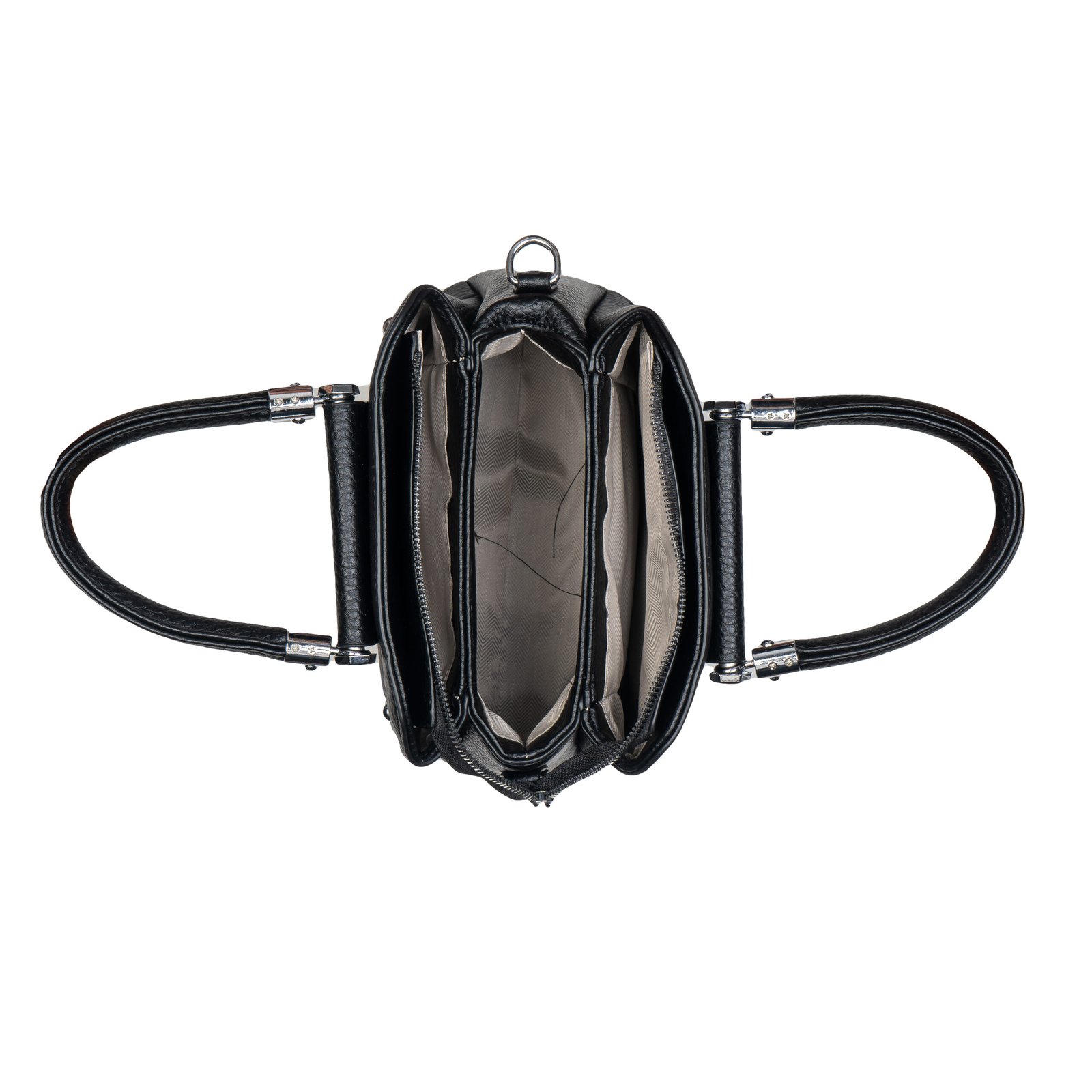 FIRSTGLOW Regal Quilted Leatherette Handbag with Dual Handles – Midnight Noir Finish - Image 7