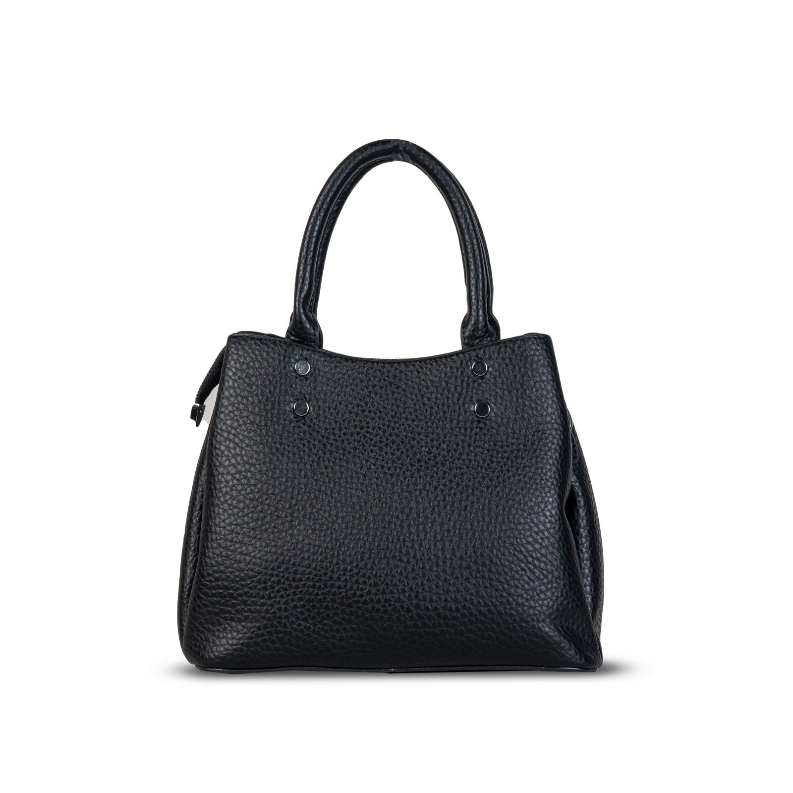 FIRSTGLOW Luxe Pebble-Texture Handbag with Crystal Buckle – Ebony Shine - Image 5