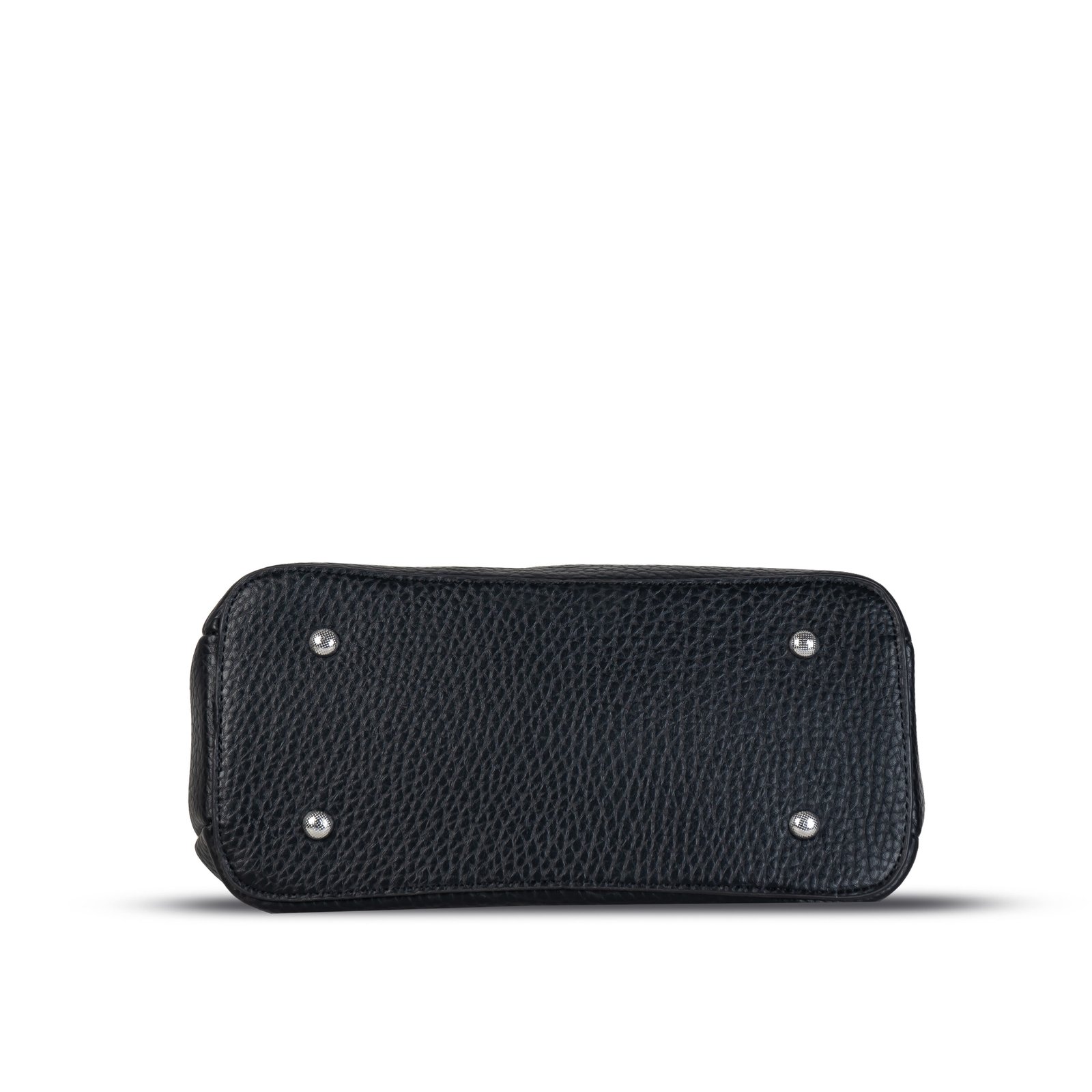 FIRSTGLOW Luxe Pebble-Texture Handbag with Crystal Buckle – Ebony Shine - Image 6