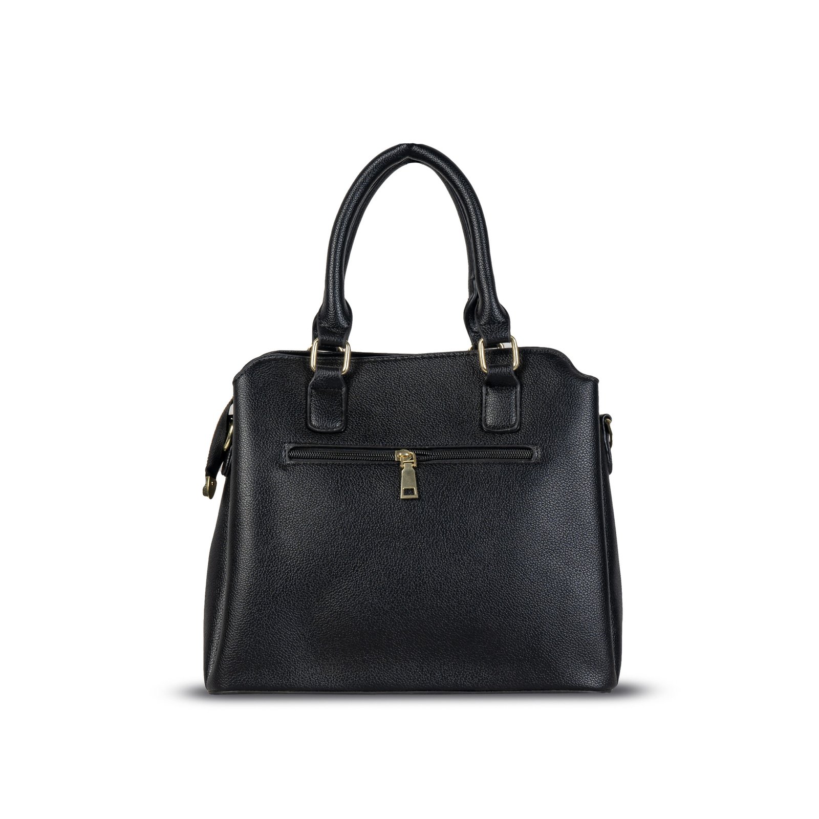 FIRSTGLOW Tri-Tone Premium Leatherette Handbag with Dual Buckle Handles – Noir Sand Blend - Image 6