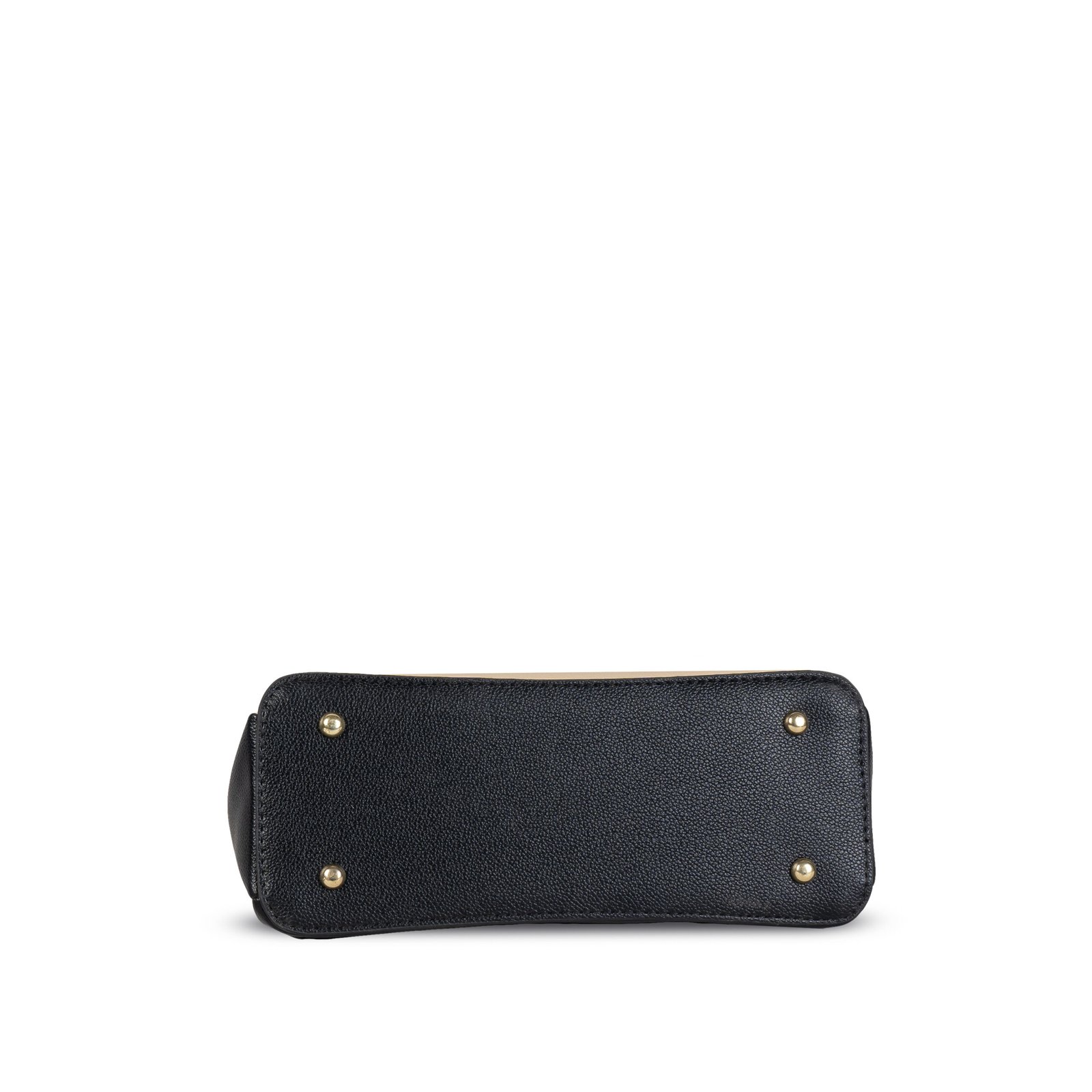 FIRSTGLOW Tri-Tone Premium Leatherette Handbag with Dual Buckle Handles – Noir Sand Blend - Image 7