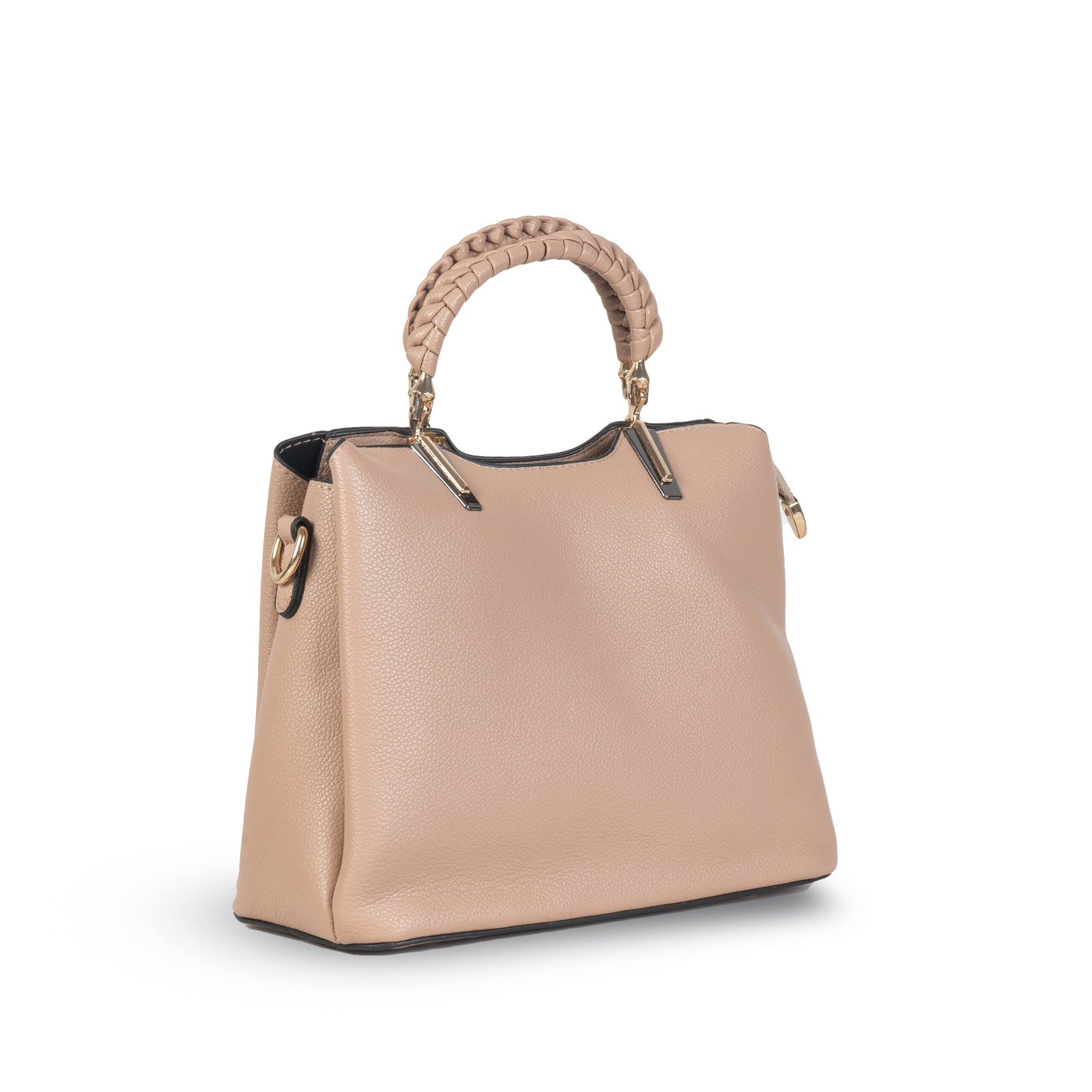 FIRSTGLOW Elegant Dual-Tone Harmony Tote – Blush Pearl