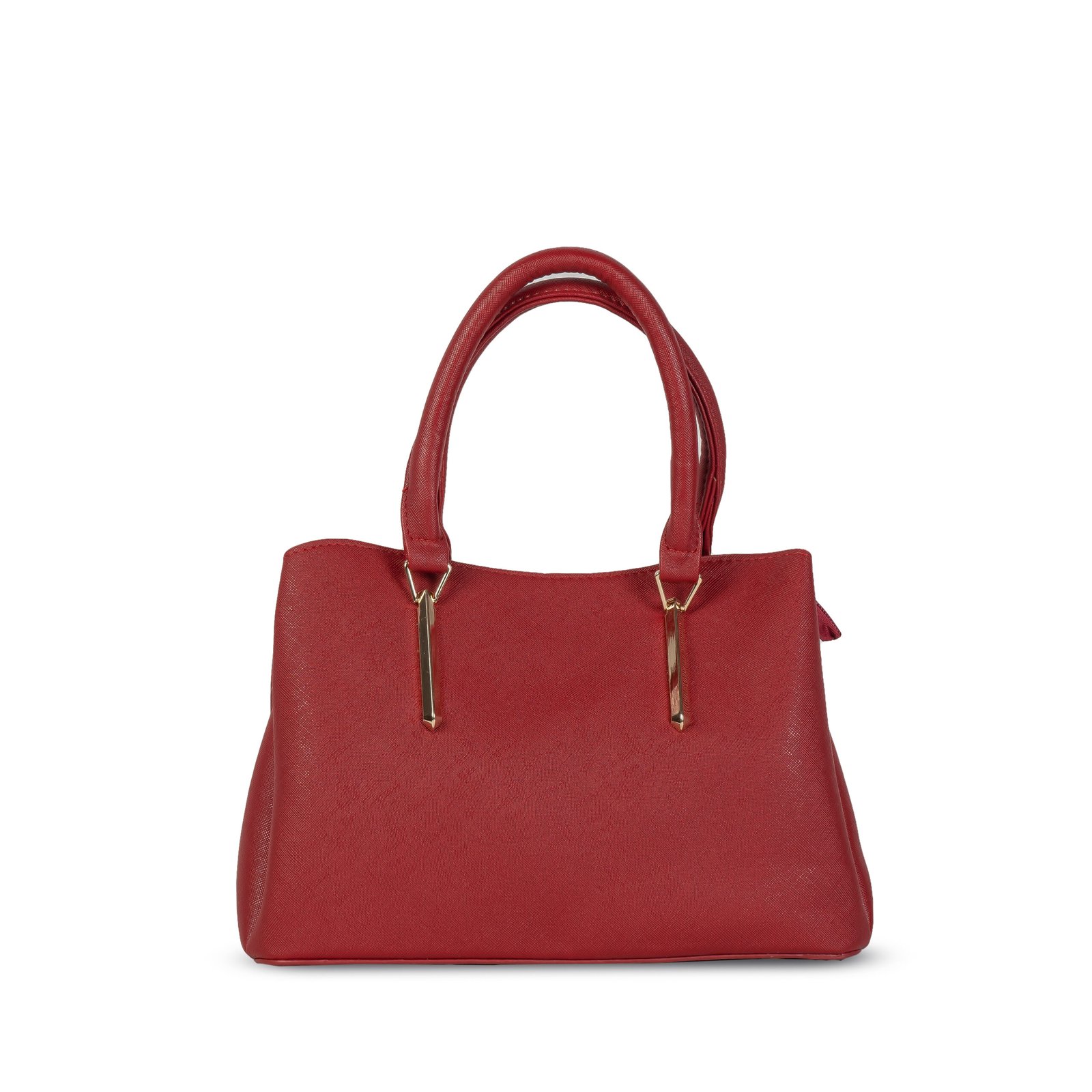 FIRSTGLOW Premium Leatherette Handbag with Dual Handles – Ruby Flame - Image 3