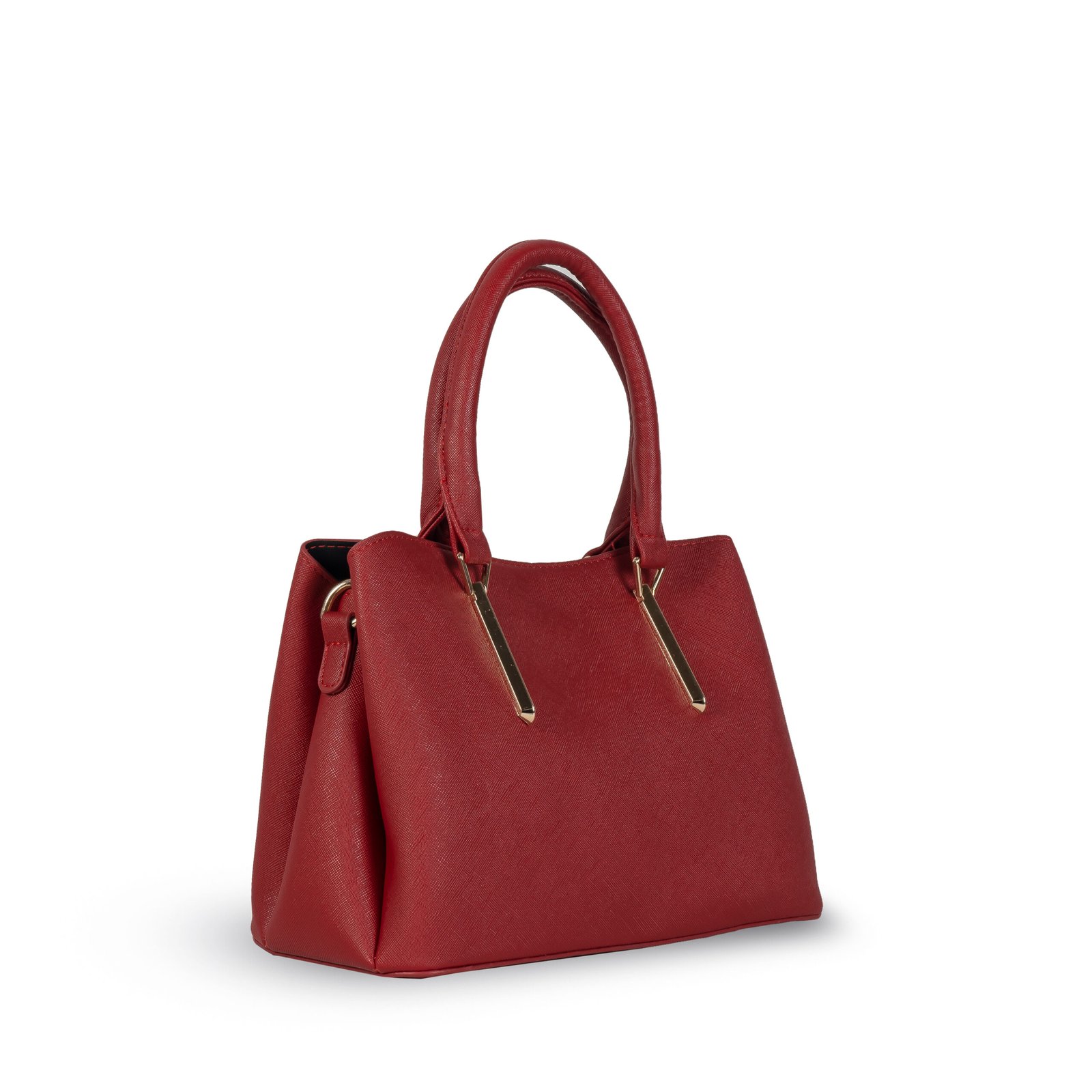 FIRSTGLOW Premium Leatherette Handbag with Dual Handles – Ruby Flame