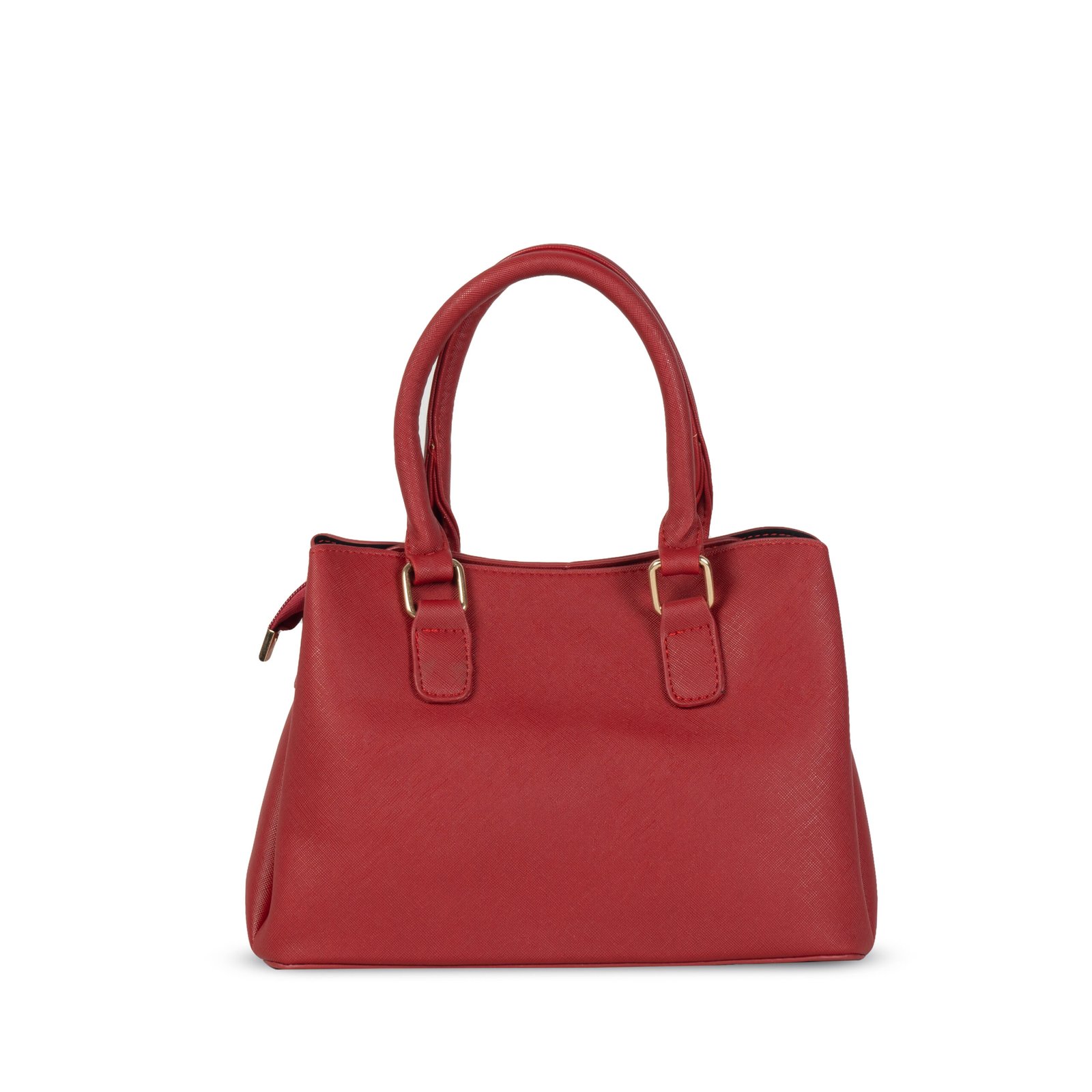 FIRSTGLOW Premium Leatherette Handbag with Dual Handles – Ruby Flame - Image 5