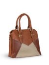 FIRSTGLOW Tri-Tone Leatherette Handbag – Autumn Elegance