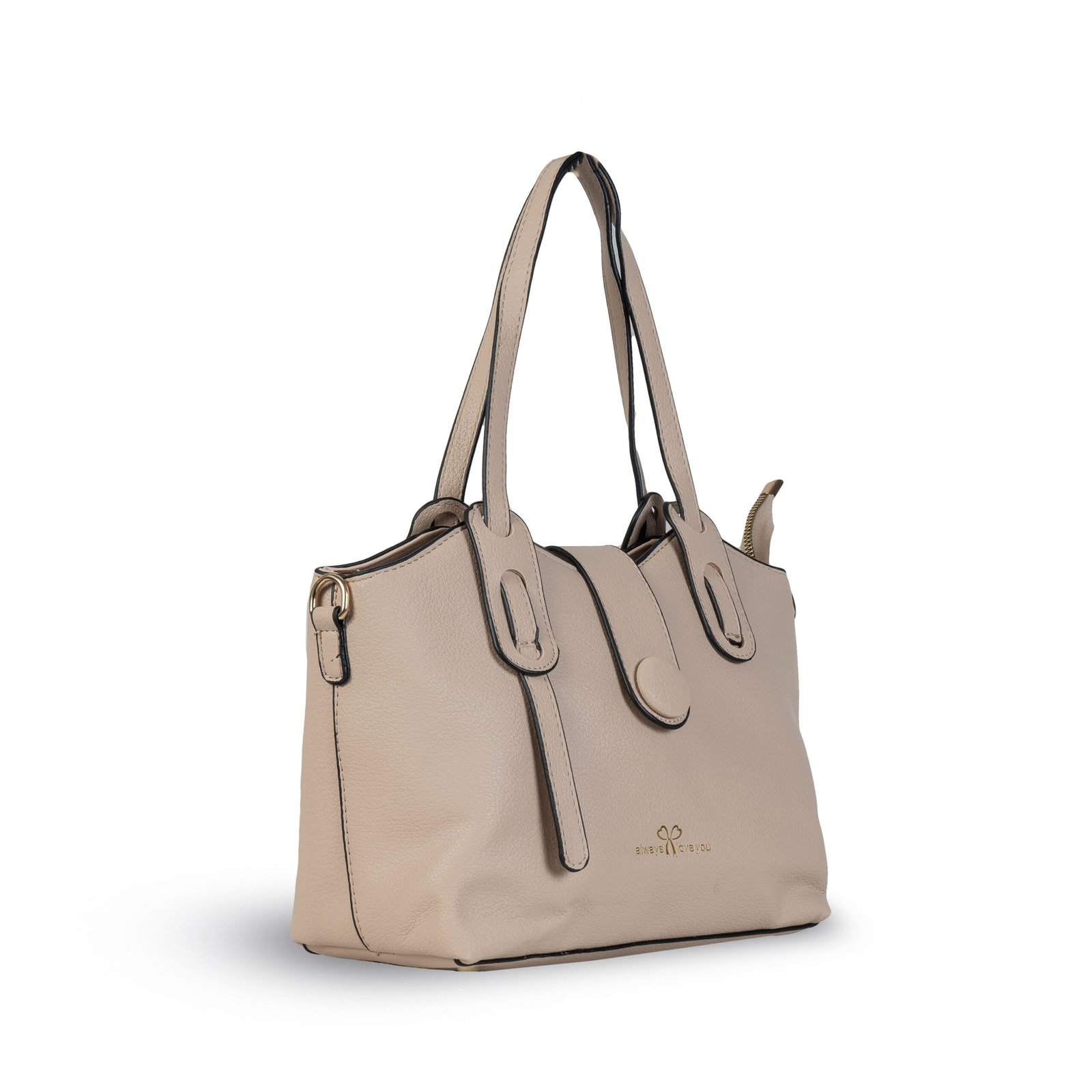 FIRSTGLOW Elegant Leatherette Handbag – Silver Mist